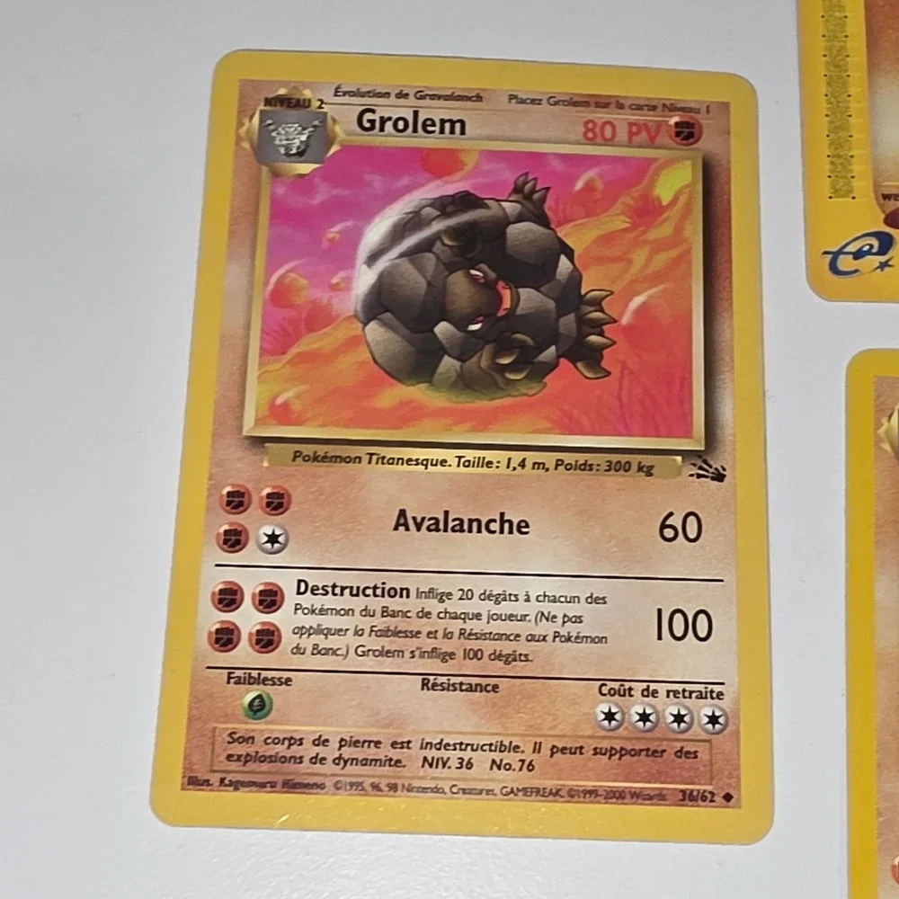 Pokemon Card Lot 7 Geodude Graveler Golem Evolution Vintage WOTC e-Reader Gym